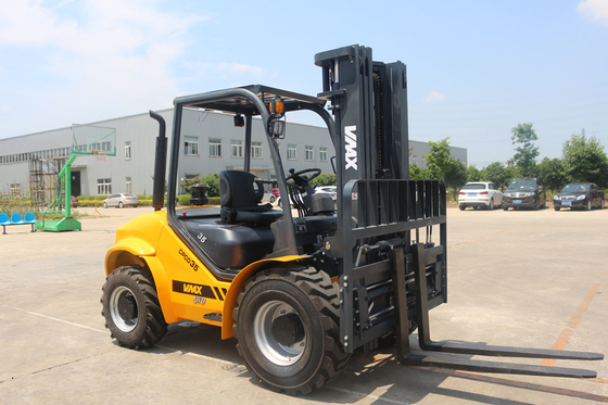 mini 3500kg Rough Terrain Forklift 3000mm Diesel Powered Forklift
